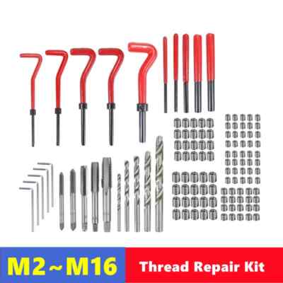 25/131pcs Thread Repair Kit M2-M16, Used To Repair Damaged Thread Monkey Wrench