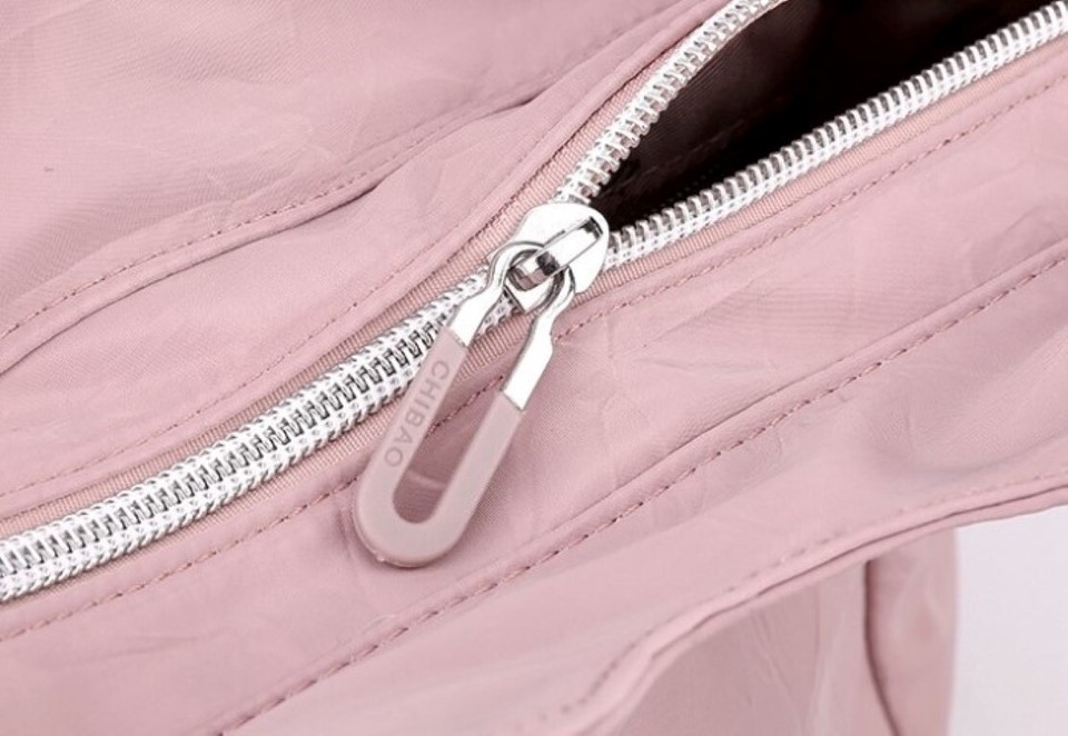 Small Tote Bag for Woman with Zipper Crossbody Purses Canvas Nylon