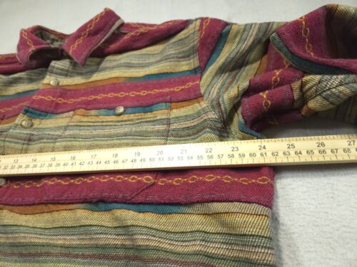 Vintage Territory Ahead Shirt Mens Large Red Aztec Southwestern Blanket - Picture 3 of 9