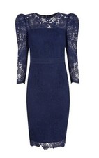 New Look Gorgeous Lace Puff Sleeve Bodycon Dress Size UK 14 BNWT