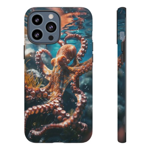 Phone Ink - iPhone, Pixel, Samsung Galaxy Case - Orange Octopus Reef - 第 58/191 張圖片