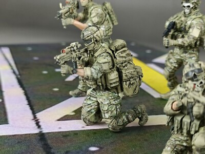 Lot 2 Figurines Résine 1/35 Forces Spéciales + Canoë – Non Peintes – Maquette
