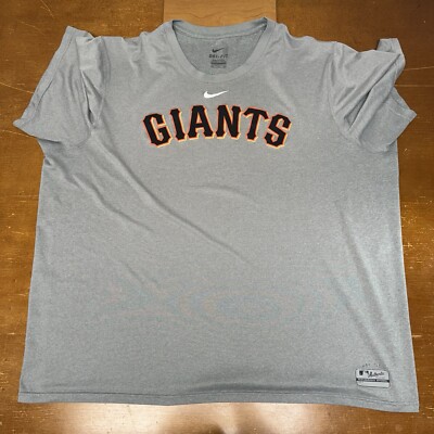 San Francisco Giants Shirt Mens 2XL Gray MLB Baseball Dri Fit Nike