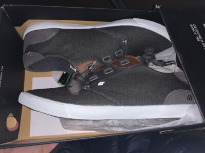 Neu Boxfresh Stern WXD Canvas Gr:41 US:8 Grau Grey Textil Sneaker E-11809