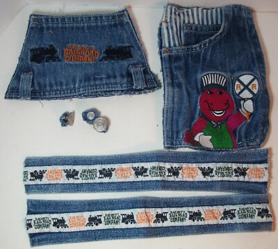 Salvaged Lot of Barney's Railroad Company Patches + 3 Hammer-on Stud Buttons