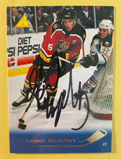 SIGNED GORD MURPHY 1995 AUTOGRAPHED PINNACLE HOCKEY CARD - PANTHERS