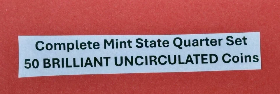 Complete State Quarters Set of 50 BRILLIANT UNCIRCULATED Coins ~Mixture P&D Mint - Image 4 of 4