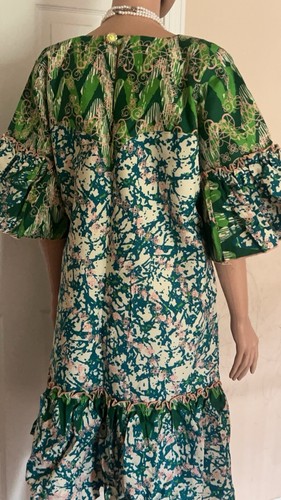 BEAUTIFULL AFRICAN PRINT DRESS FOR WOMEN. ANKARA WAX DRESS. COTTON - Picture 7 of 9