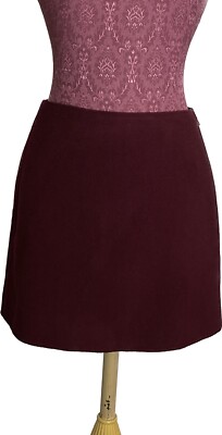 Club Monaco Women's Centie Burgundy Skirt Retail $149.50 | eBay