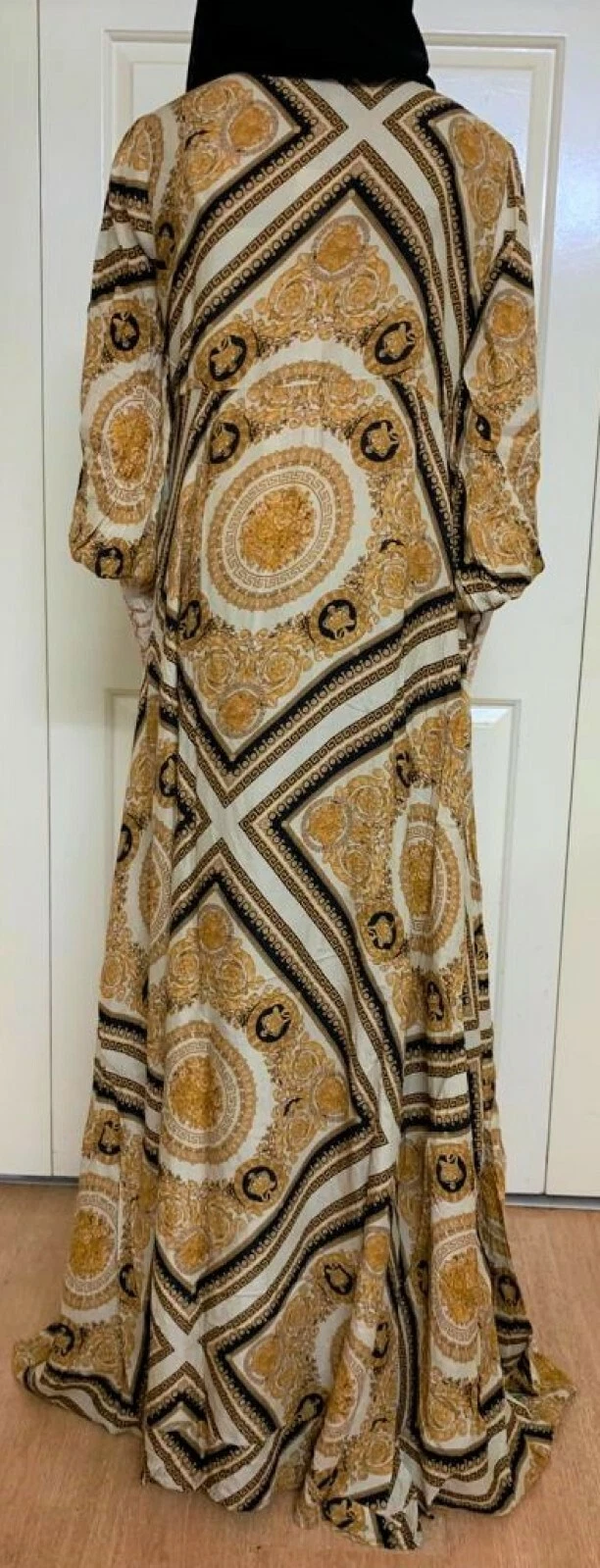 VERSACE Abito Lungo Donna Kurti Kurta Sciolto Baggy Kaftan Maxi Abiti Oversize