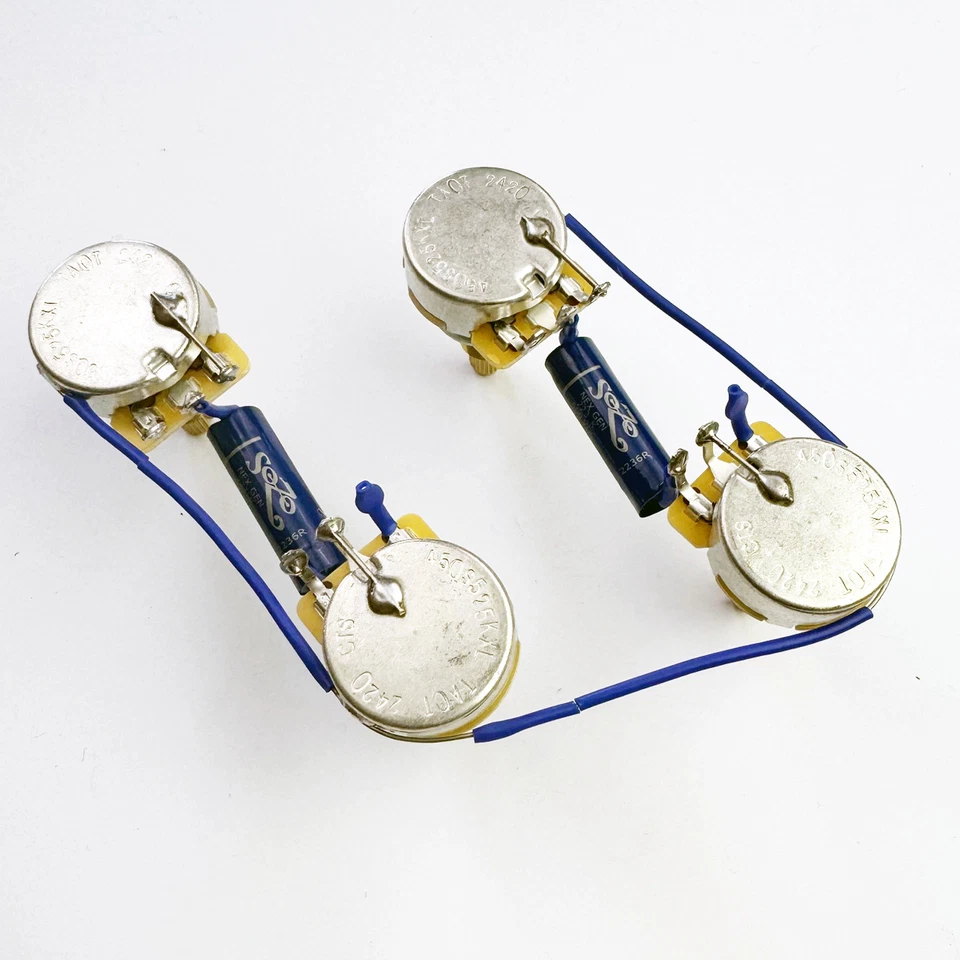 Chicote de fios Gibson Les Paul anos 50 500k potes - Tampas azuis Sozo próxima geração - Imagem 4 de 4