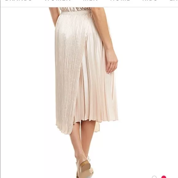 Cream top pleated skirt