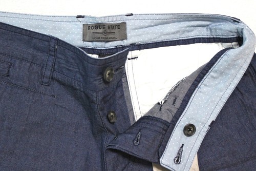 Rogue Men light denim lightweight double pocket cotton shorts size 30 clearance - Picture 7 of 10
