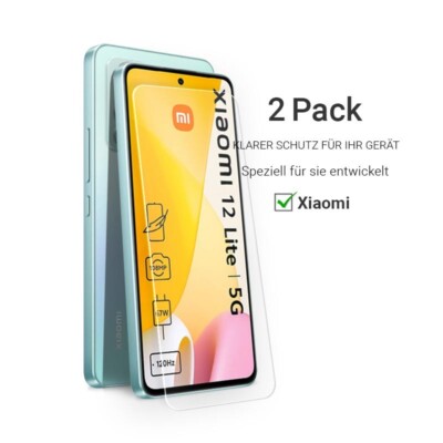 2x Xiaomi 12 Lite Panzerfolie Displayschutz Schutzglas Schutz Folie Glas 9H