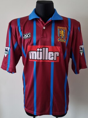 Aston Villa 1993 - 1995 Home football Asics shirt size Extra Large