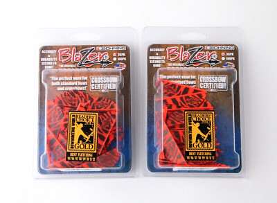 Lot 2 Bohning Blazer Vanes Pack 36 Red Tiger 2'' (see photos: dark orange?) 72 ct