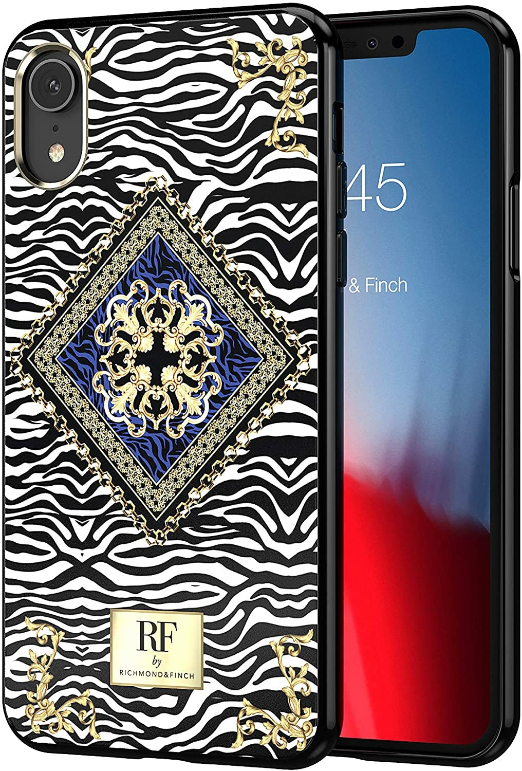 RICHMOND & FINCH Custodia per iPhone XR, Zebra Chain Custodia dorea