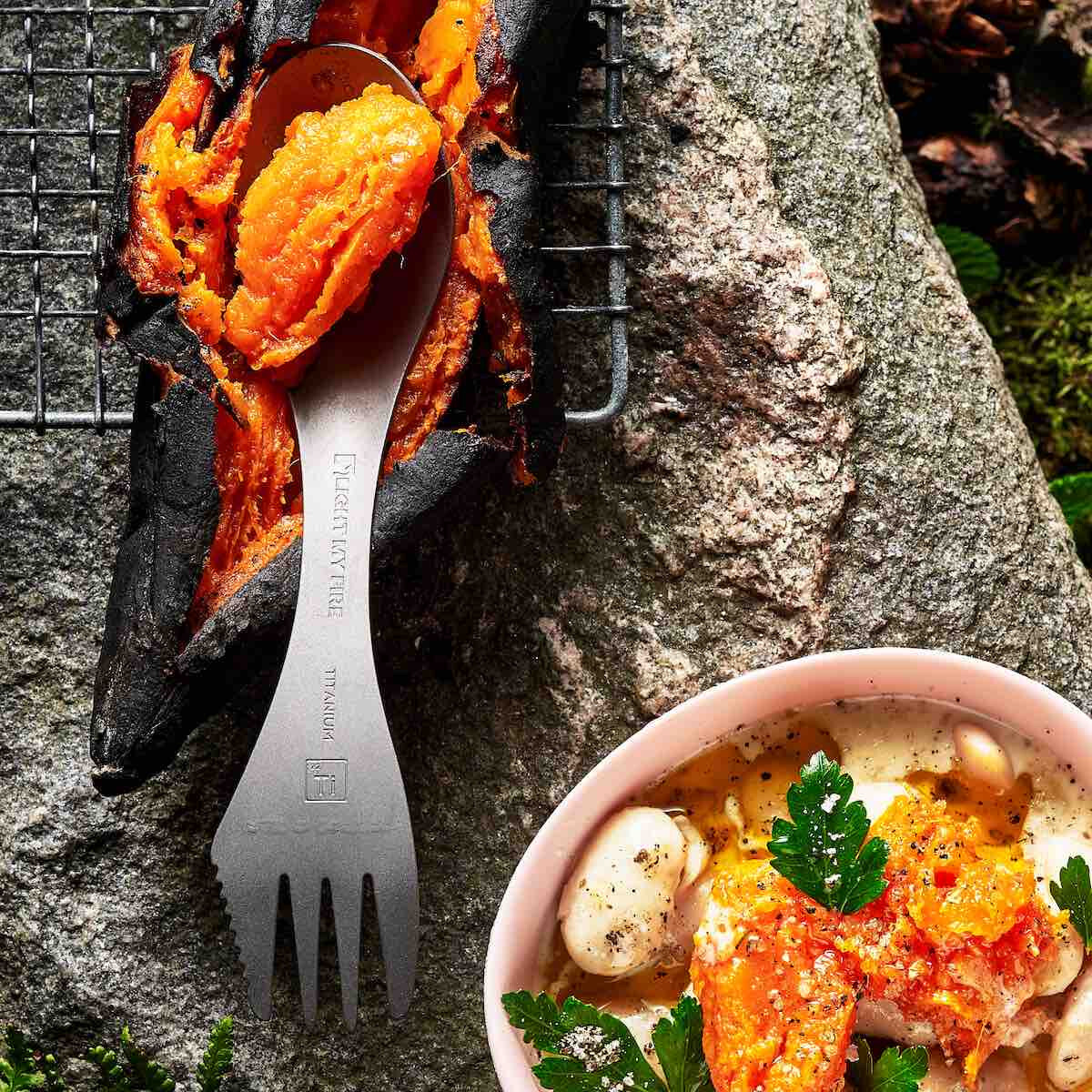 Light My Fire Spork Titane – Couvert Outdoor Ultra-léger – 17cm – 19g – Fabriqué En Suède