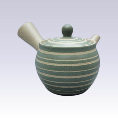 Tokoname Kyusu teapot - AKIRA - Line Step - 400cc/ml - Obal ami stainless steel