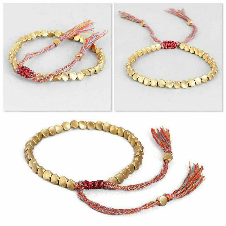Kupfer Perlenarmband Tibetische Buddhistisch Geflochtene Armband Handgemachte - Bild 4 von 4