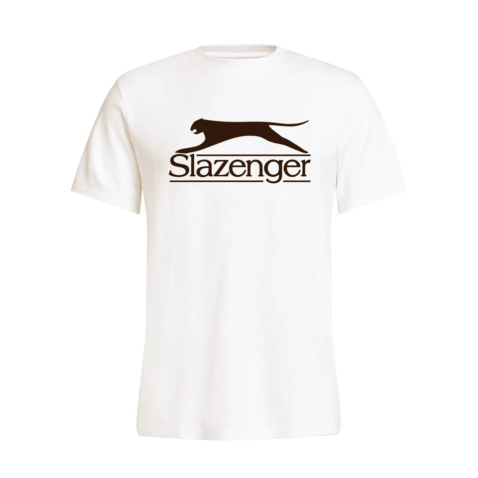 T-shirt Uomo SLAZENGER 100% Cotone Maglietta Cotone Maglia Mezza Manica Corta - Immagine 4 di 4