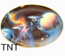 Star Trek Hamilton Collector Plate: To Boldly Go -USS Enterprise, Coa New