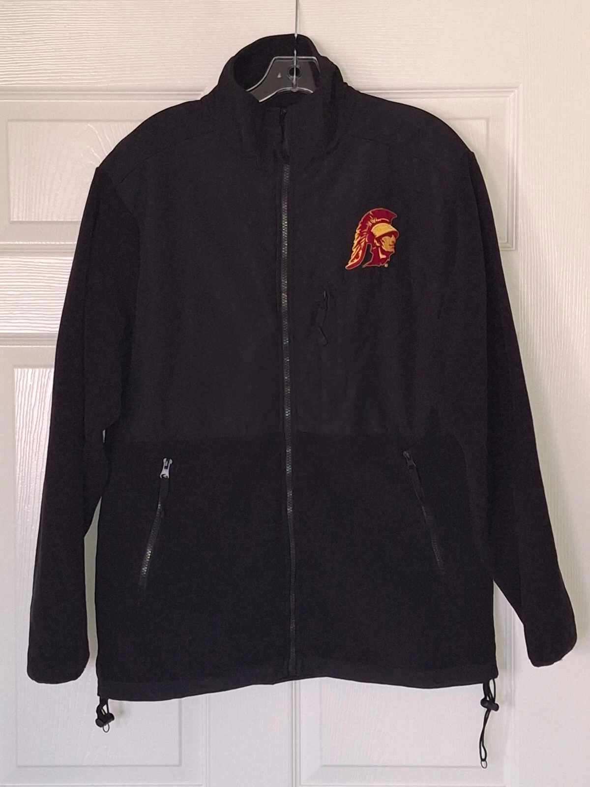 USC Champs Sports Fleece Jacket, Men's/Unisex Size Medium, Full Zip, Black