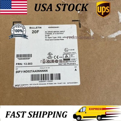 NEW AB 20F11ND027AA0NNNNN 20HP PowerFlex 753 VFD AC DRIVE