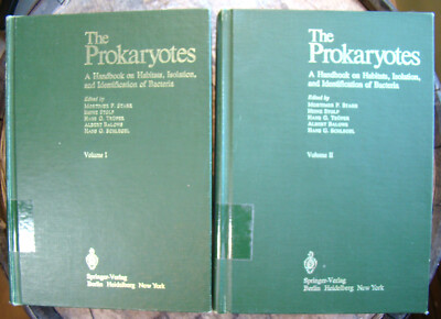 The Prokaryotes ~1981 HC 2Vols~ Springer Bacteria Identification Biology Science