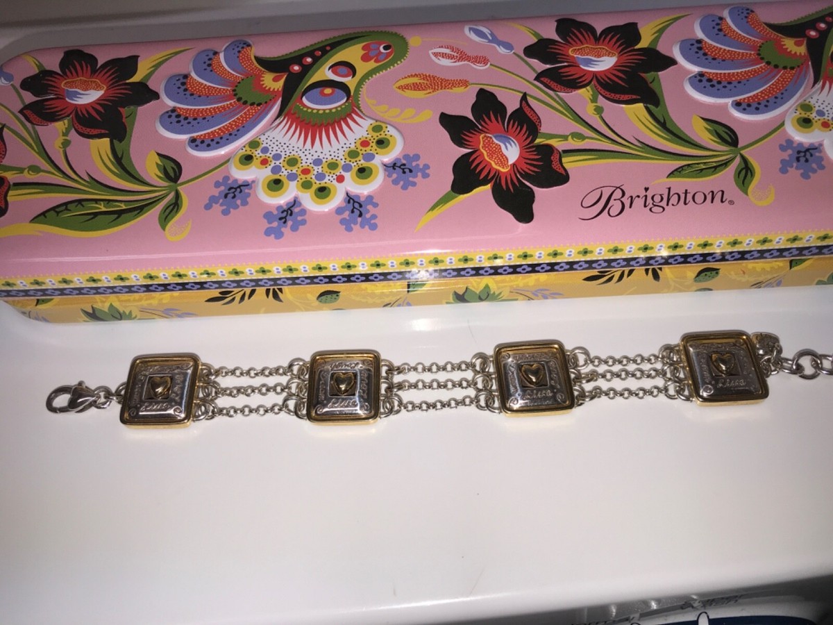 Brighton True Heart Love Laugh Dream Bracelet New in Tin
