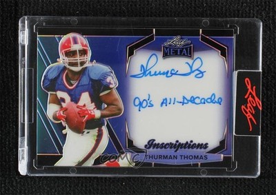 2024 Leaf Metal Sports Heroes Inscription 24/100 Thurman Thomas Auto HOF 1y9