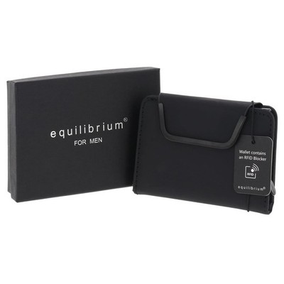 equilibrium magnetisches schwarzes Pop-Up Kreditkartenetui für Herren