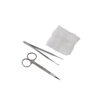 Suture Removal Kit: Iris Scissors Adson Forceps Serrated, Ea