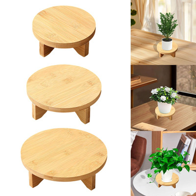 Pflanzständer aus Holz Praktischer Schreibtisch Topfhalter für Indoor Home Office