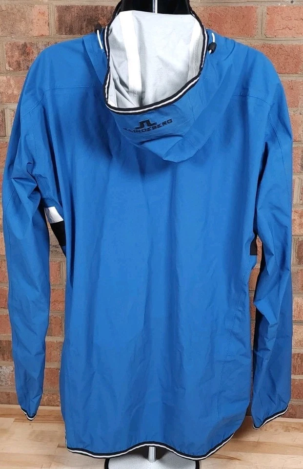 Chaqueta de Lluvia J Lindeberg Impermeable Azul Cremallera Completa Para Hombre Talla Mediana Foto 4 de 4