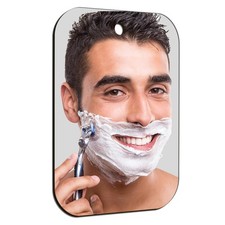 8x6" Fogless Shower Mirror for Shaving Camping Travel Unbreakable Handheld