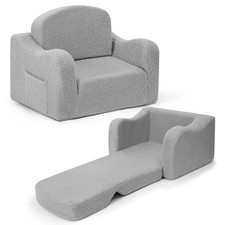Comfy Toddler Chair  Kids, 2-in-1 Soft Couch Fold Out for Kids, Toddler