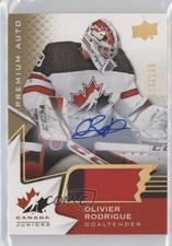 2020 Team Canada Juniors Men's U-20 Autos /199 Olivier Rodrigue Patch Auto 4p5