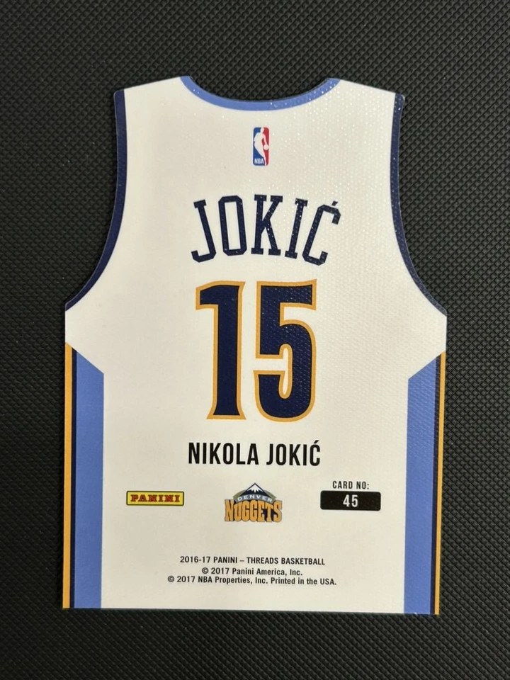 Nikola Jokic 2016-17 Panini Threads Team Jersey Die Cut #45 Denver Nuggets - Image 2 of 2