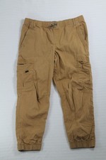 Wrangler Boys Tan Cargo Jogger Pants Size 16 Husky Elastic Waist Khaki
