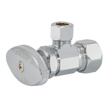 Angle Stop Valve 3/8 OD x 5/8 OD Compression, Multi-Turn, Chrome, 04348LF