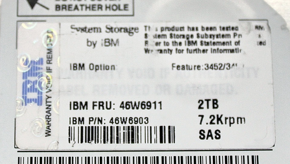 IBM 46W6911 2TB 7.2K NL SAS 3.5" HDD DCS3700 - Image 2 of 4