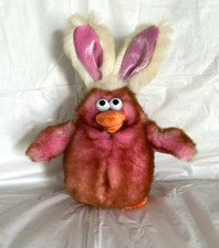 Jouet VIDÉO rose orange lapin de Pâques chante poulet danse sauts 11" de haut