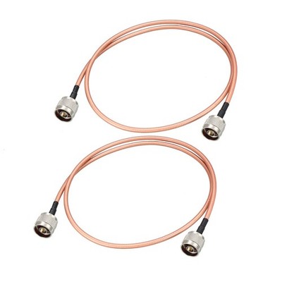 2x RG-142 Geringer Verlust RF Koaxialkabel Koaxial Kabel N zu N Stecker 90cm