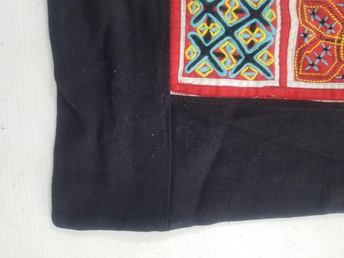 Vintage Traditional Hmong Hilltribe Fabric Embroidered Cushion Cover 40x40cms - Picture 2 of 12
