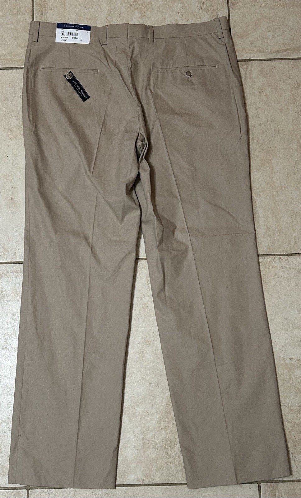 NWT Tommy Hilfiger Essential Trouser Men's 36x30 Hall Khaki Stretch Chino AS607 image 2