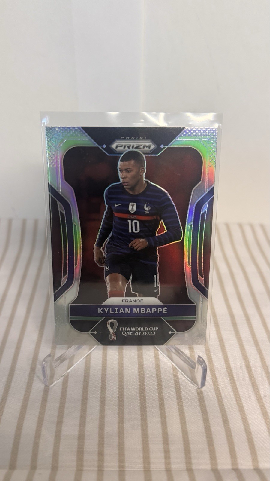 Panini Prizm 2022 FIFA World Cup Qatar Kylian Mbappé France Holo #101