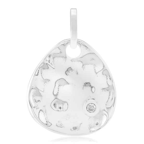 Cavill SilberanhäNger Tropfen 0,033Ct Diamant 925 Sterling Rhodiniert-image