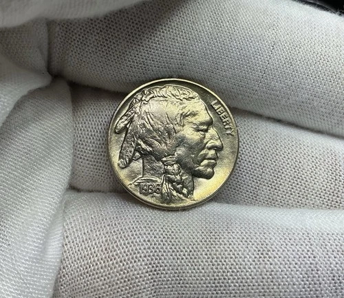 1936 Buffalo Nickel - Almost Uncirculated (AU) Details F377