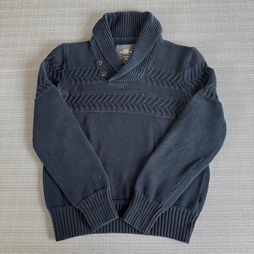 H&M, H&M Navy blue chevron knit sweater Mens size M